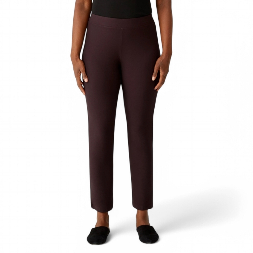 Eileen Fisher Women's Stretch Crepe Pull On Pant Slim Fit Ankle Length‎ S Petite